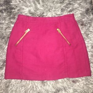 Divided (H&M) hot pink faux suede mini skirt